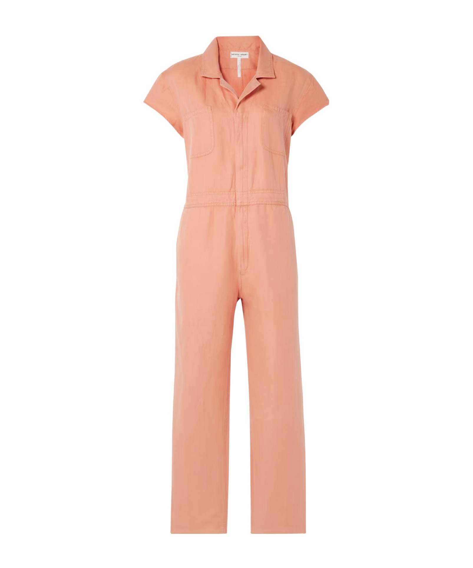 Apiece Apart Cotton And Linen-blend Twill Jumpsuit In Multi