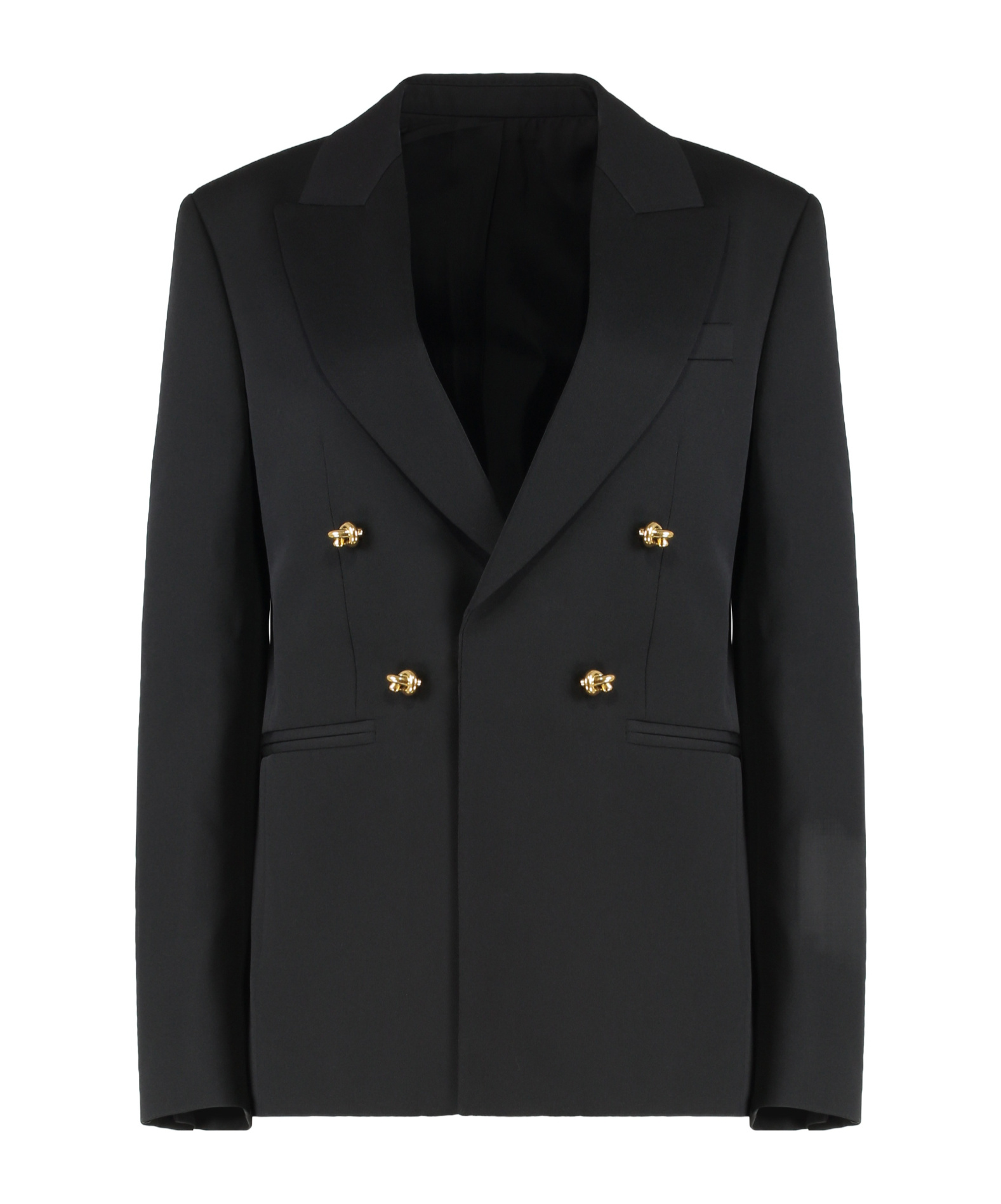 Bottega Veneta Double-breasted Wool Blazer With Embellished Buttons
