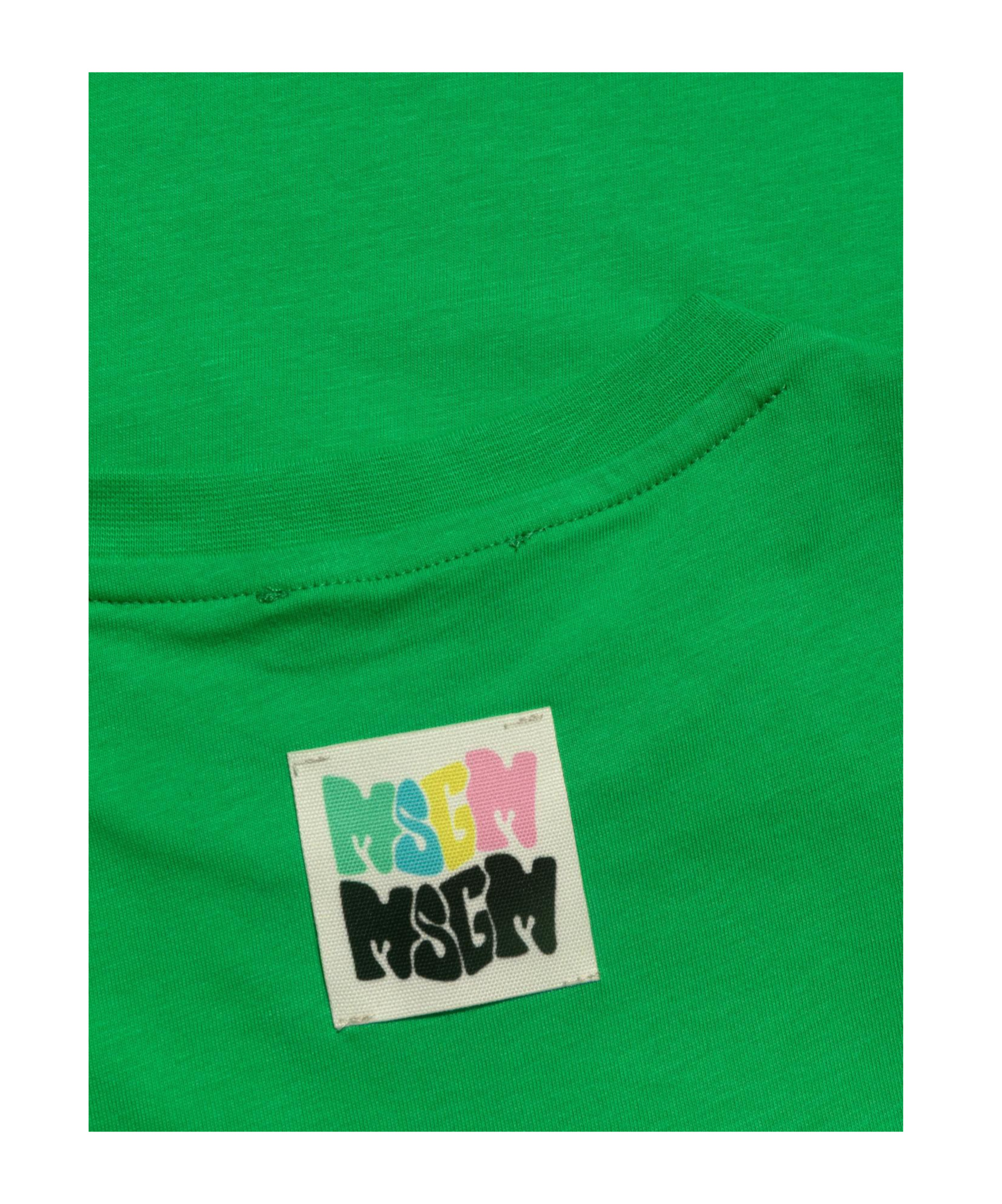 Shop Msgm Short Sleeve T-shirt In Green