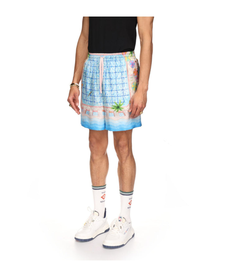 Casablanca Drawstring Shorts In Blue