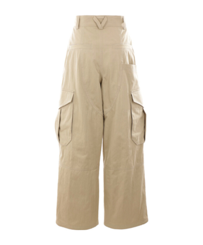 Bottega Veneta Cotton-blend Cargo Trousers In Nude