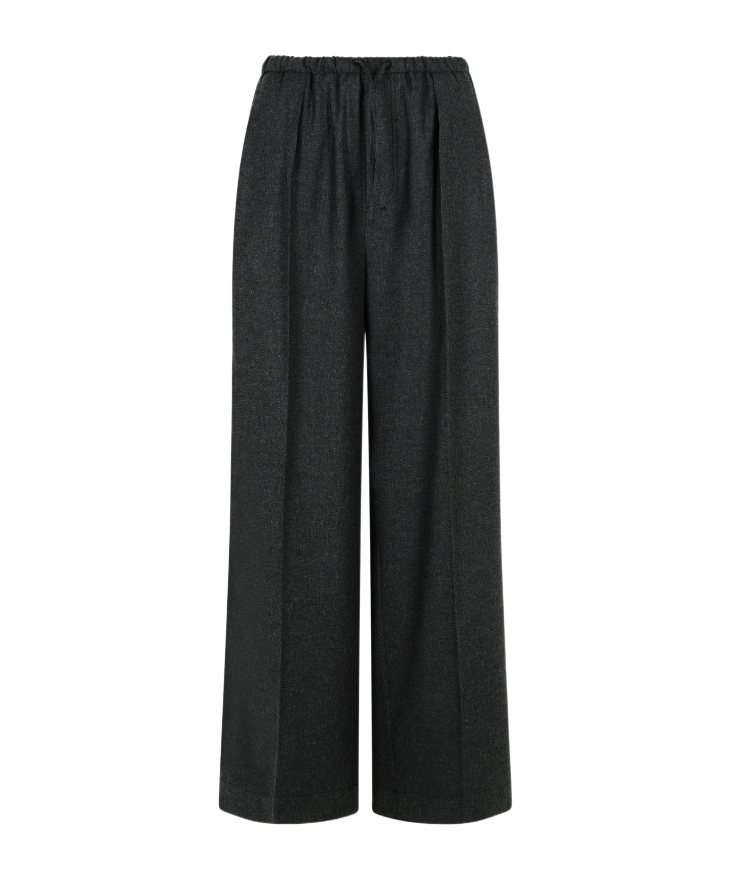 Closed Elastic Waist Casual Pants In Black