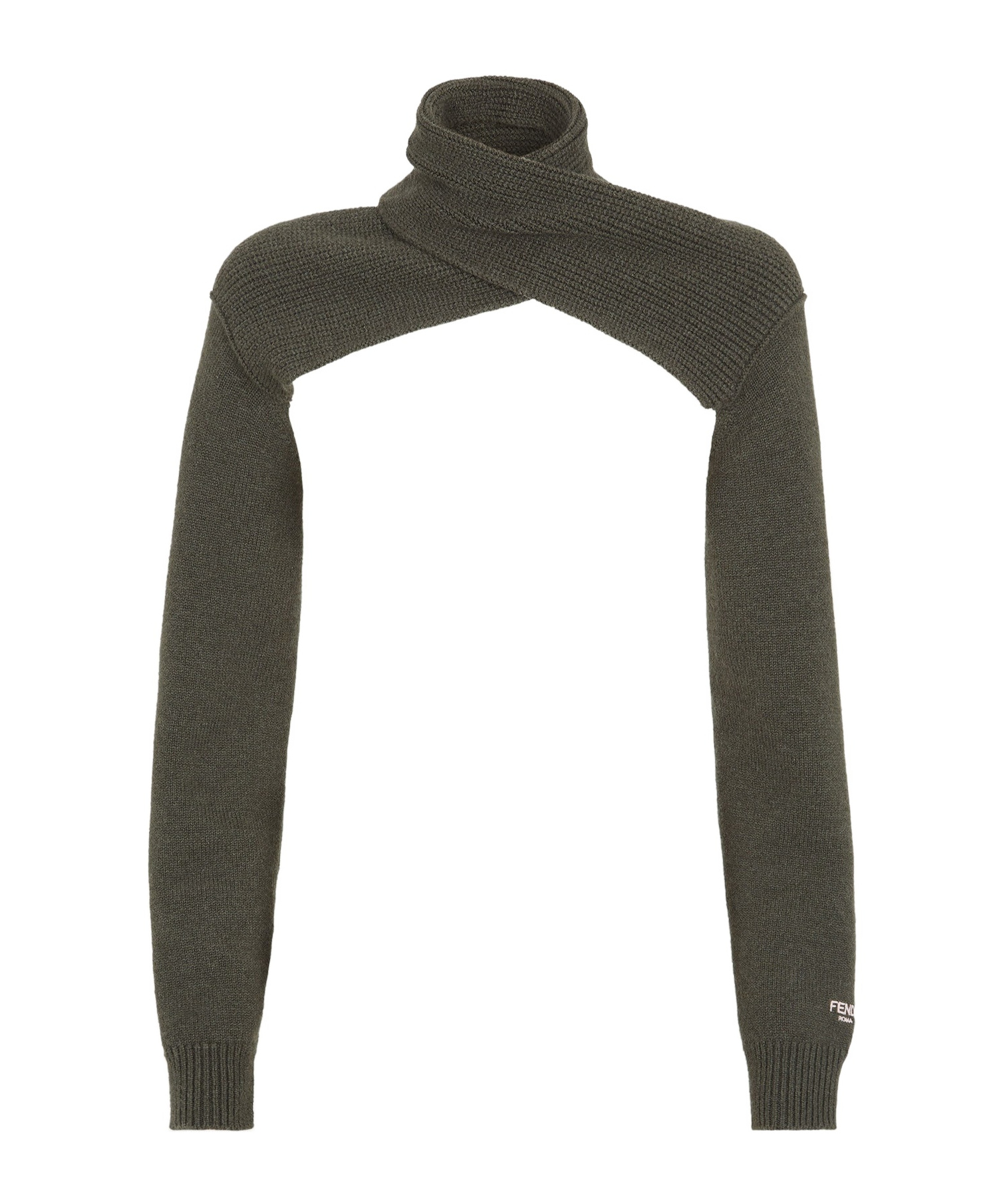 Fendi High-necked Shawl In Black