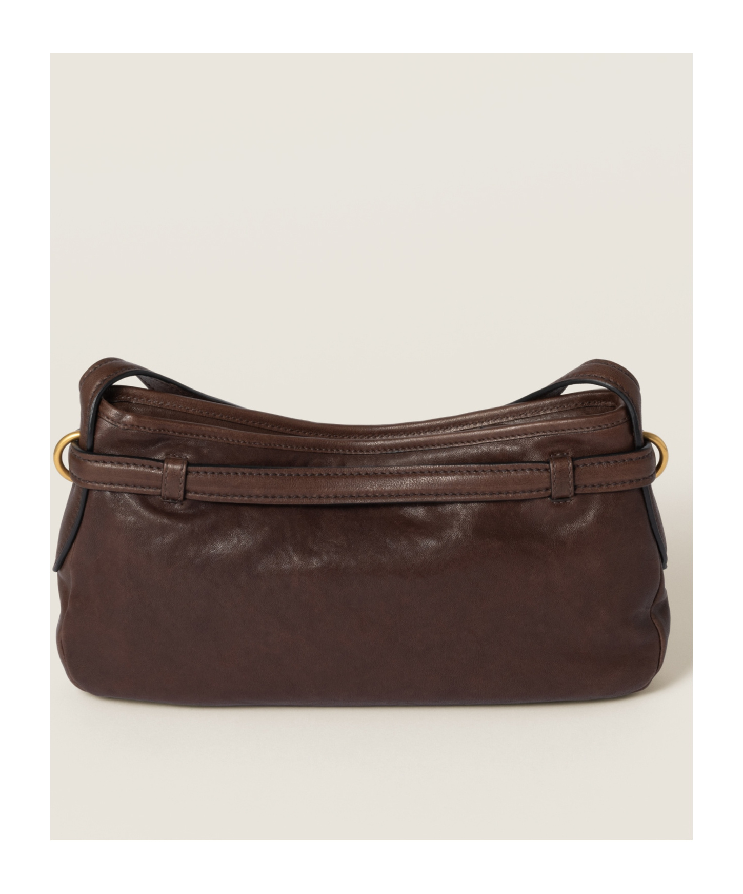 Miu Miu Lambskin Leather Shoulder Bag In Briarwood