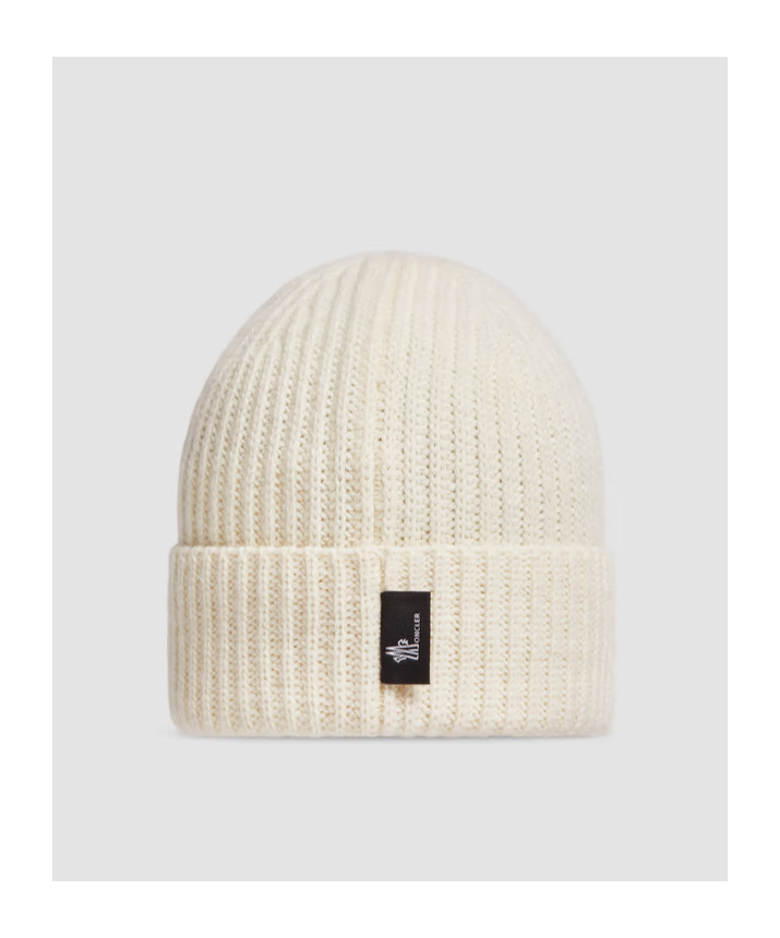 Moncler Wool Knitted Hat In White