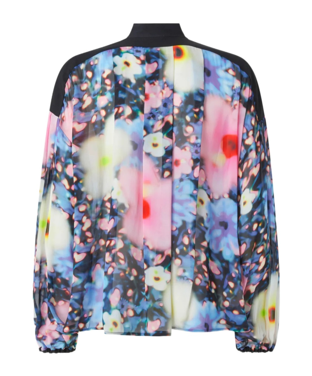 Pinko Floral Georgette Blouse In Multi