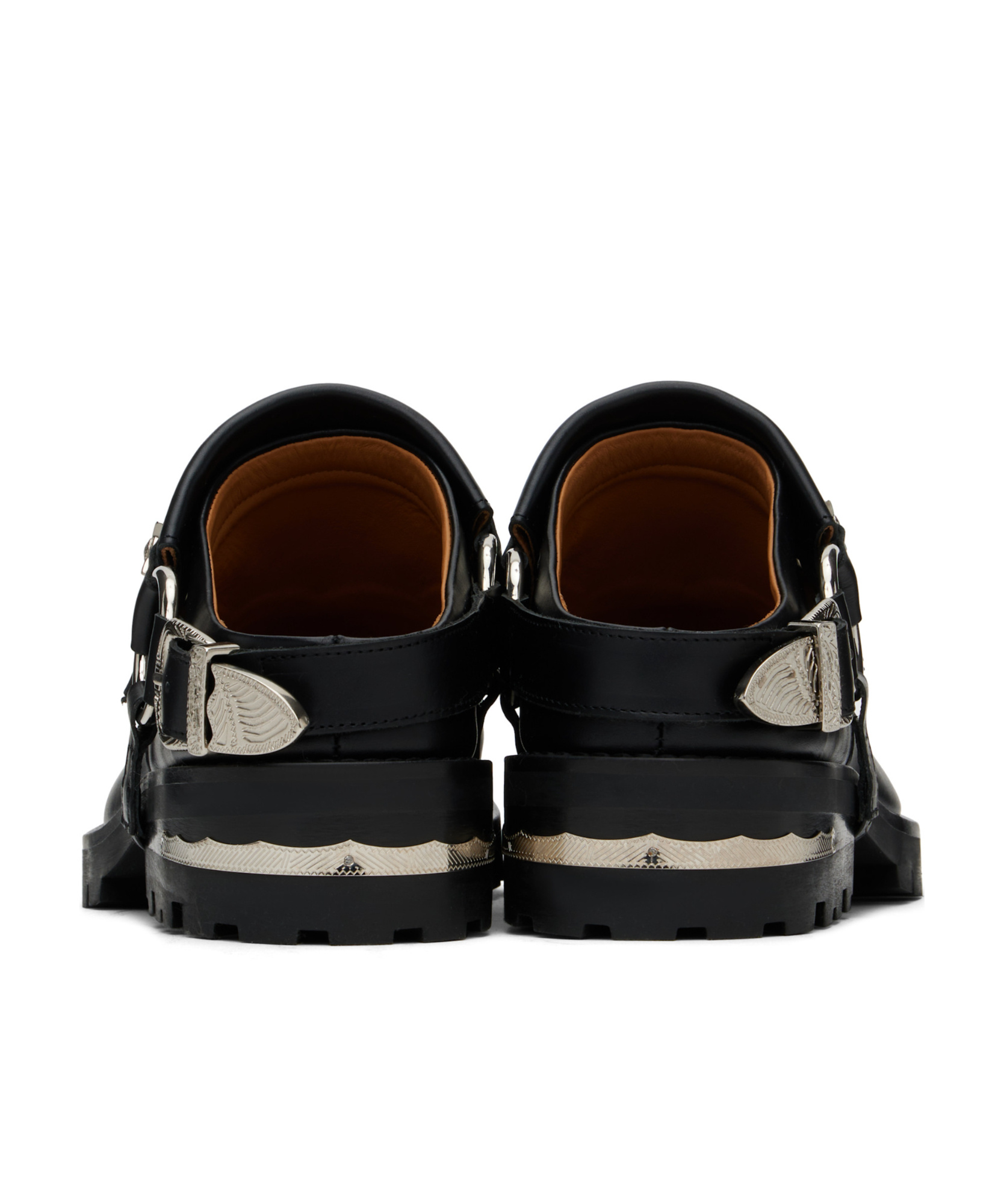 Toga Virilis Square Toe Mules In Black