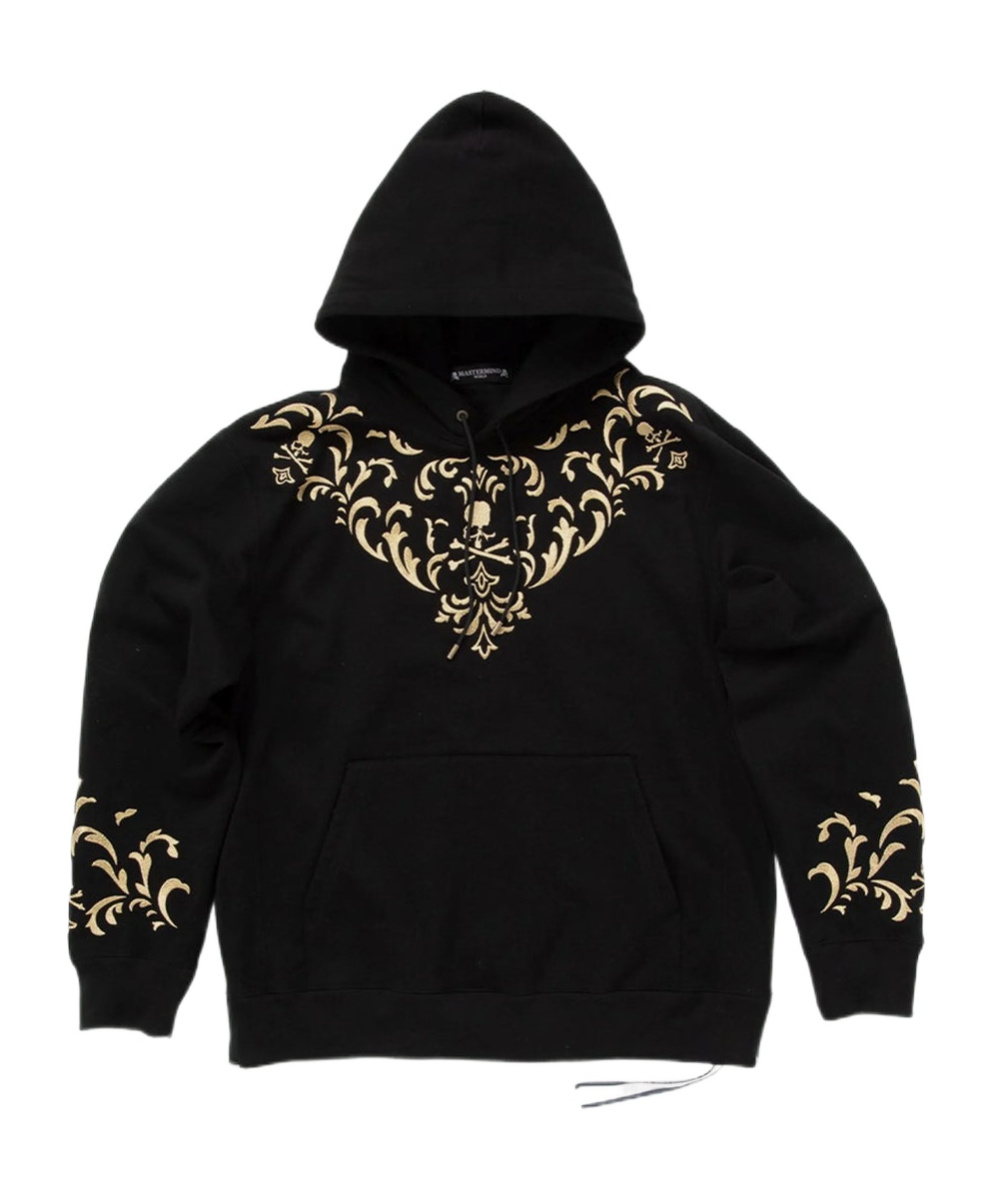 Mastermind Japan Mw25s15-sw031-005 Ornament Hoodie In Black