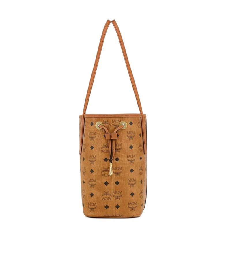 Mcm Liz Visetos Double-sided Shopping Bag In Brown