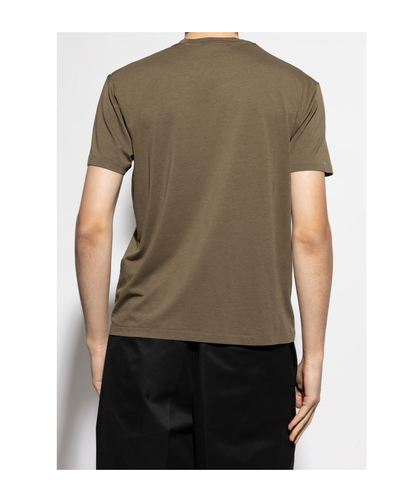 Tom Ford Brown Lyocell Cotton Crew T-shirt