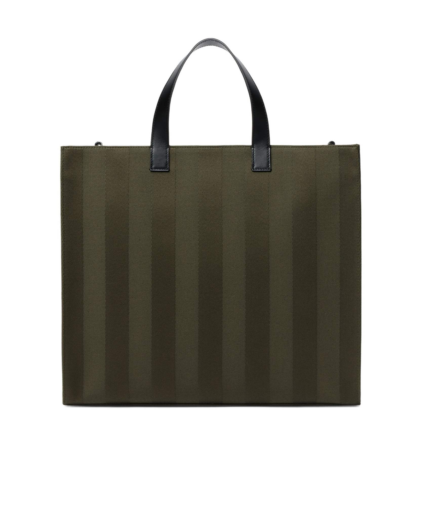 Fendi Structured Tote Bag With Detachable Strap And Top Handles In Black