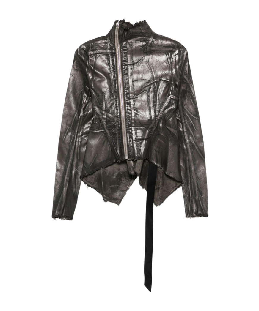 Rick Owens Drkshdw Asymmetrical Zip-front Jacket In Black