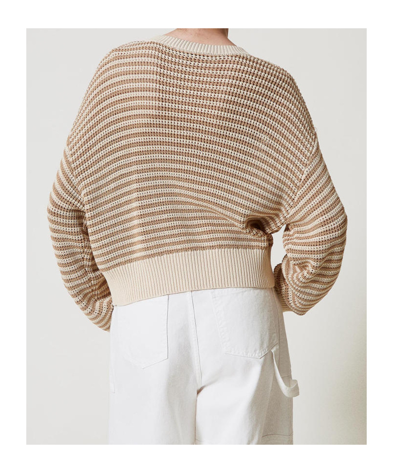 Shop Twinset Logo Striped Jumper