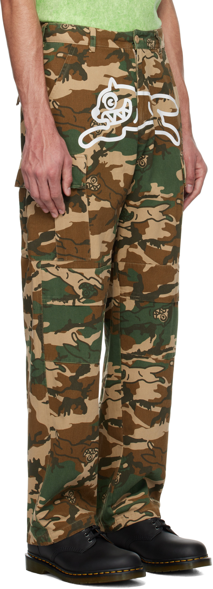 Shop Icecream Running Dog Woodland Cargo Trousers In Multi-color