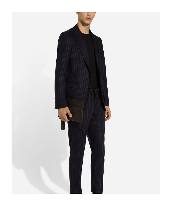 Dolce & Gabbana Pinstripe Single-breasted Jacket In Black