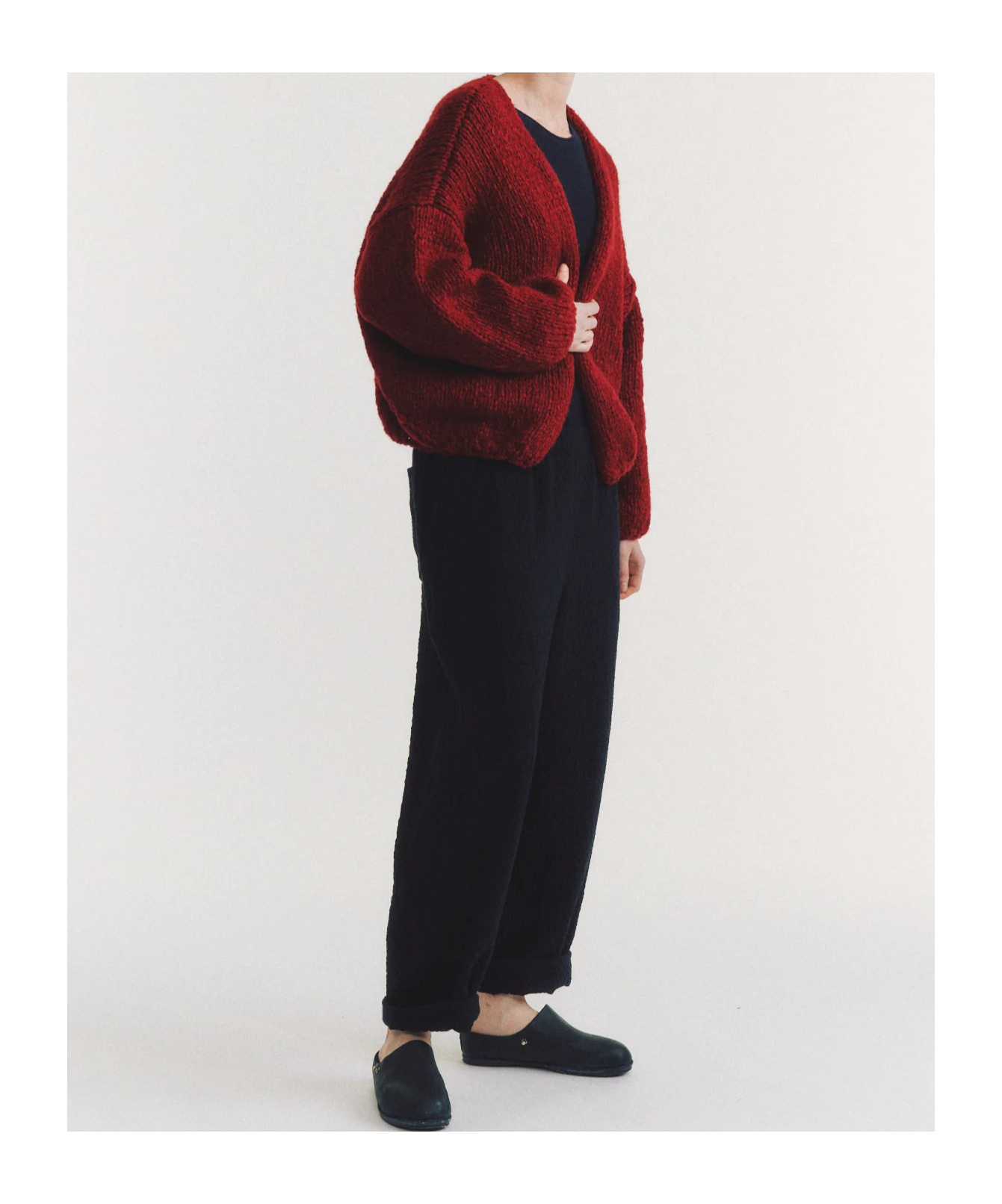 Casey Casey Wool-blend Cardigan In Black