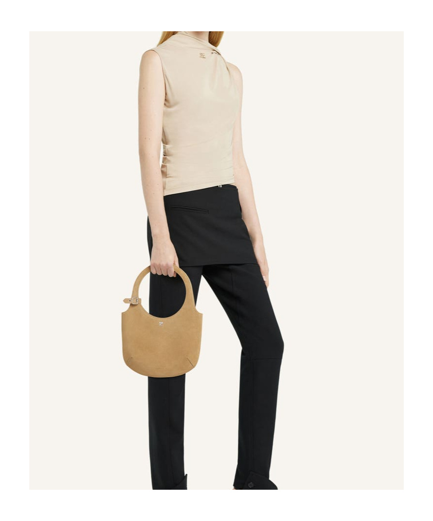 Courrèges Medium Holy Iced Shoulder Bag - Courreges - Leather - Yellow In Nude