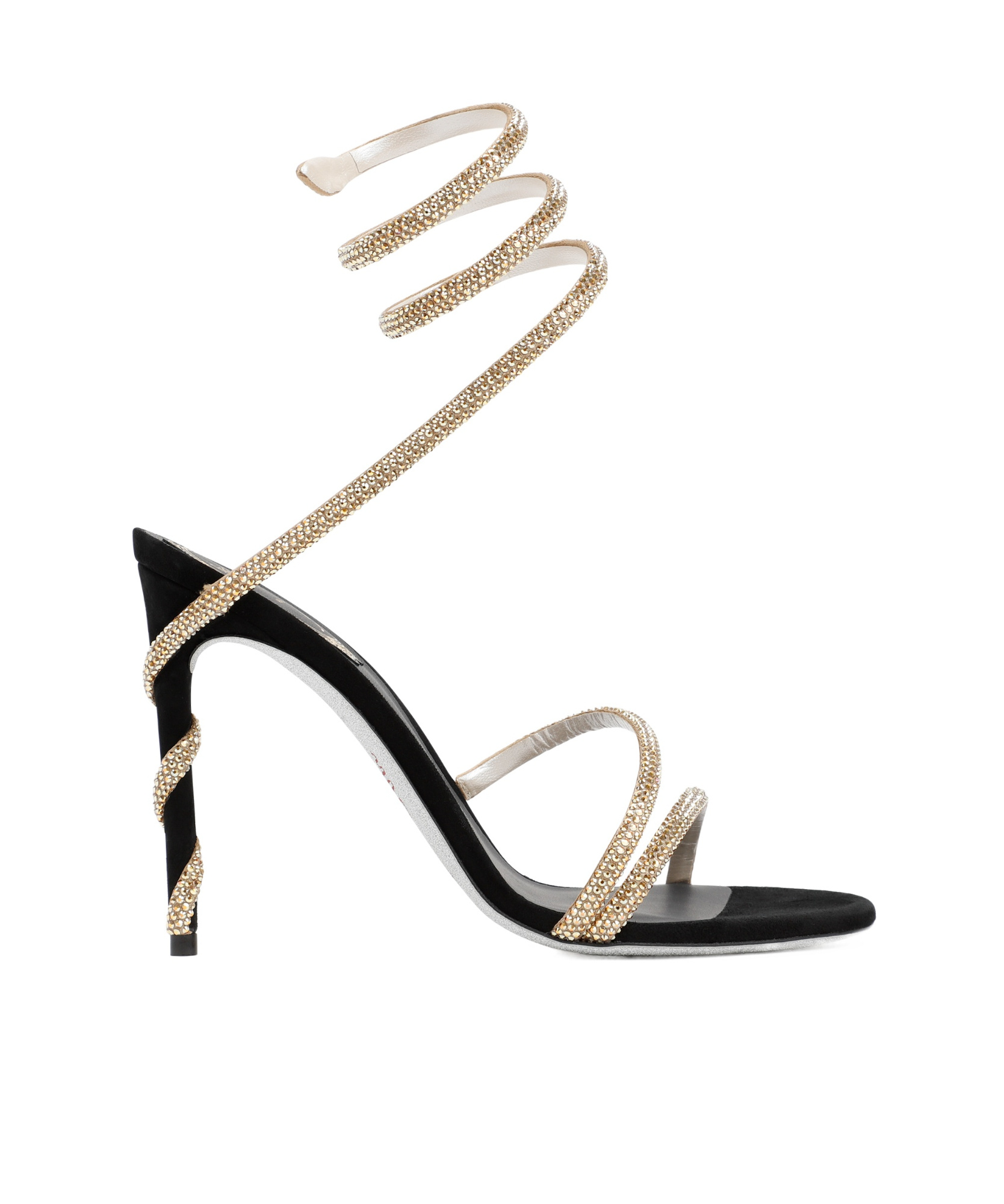 René Caovilla Round-toe High-heeled Sandals In Multi