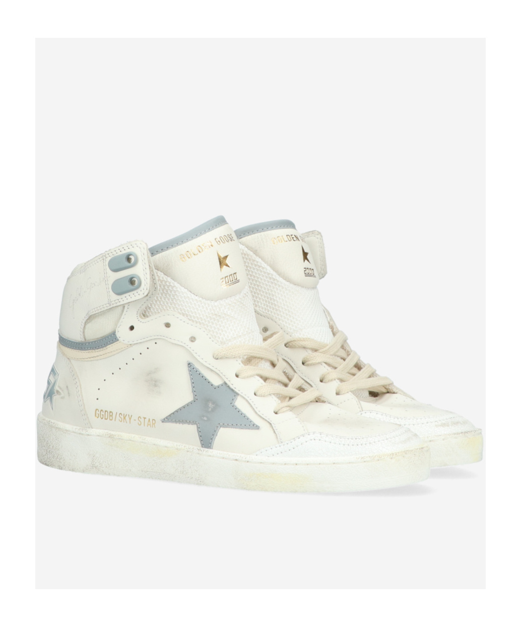 Golden Goose Lace-up High-top Casual Shoes In White