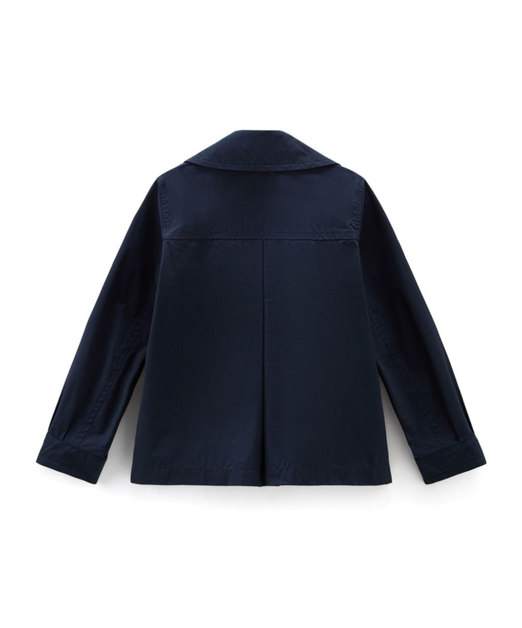 Woolrich Summer Double-breasted Peacoat In Black