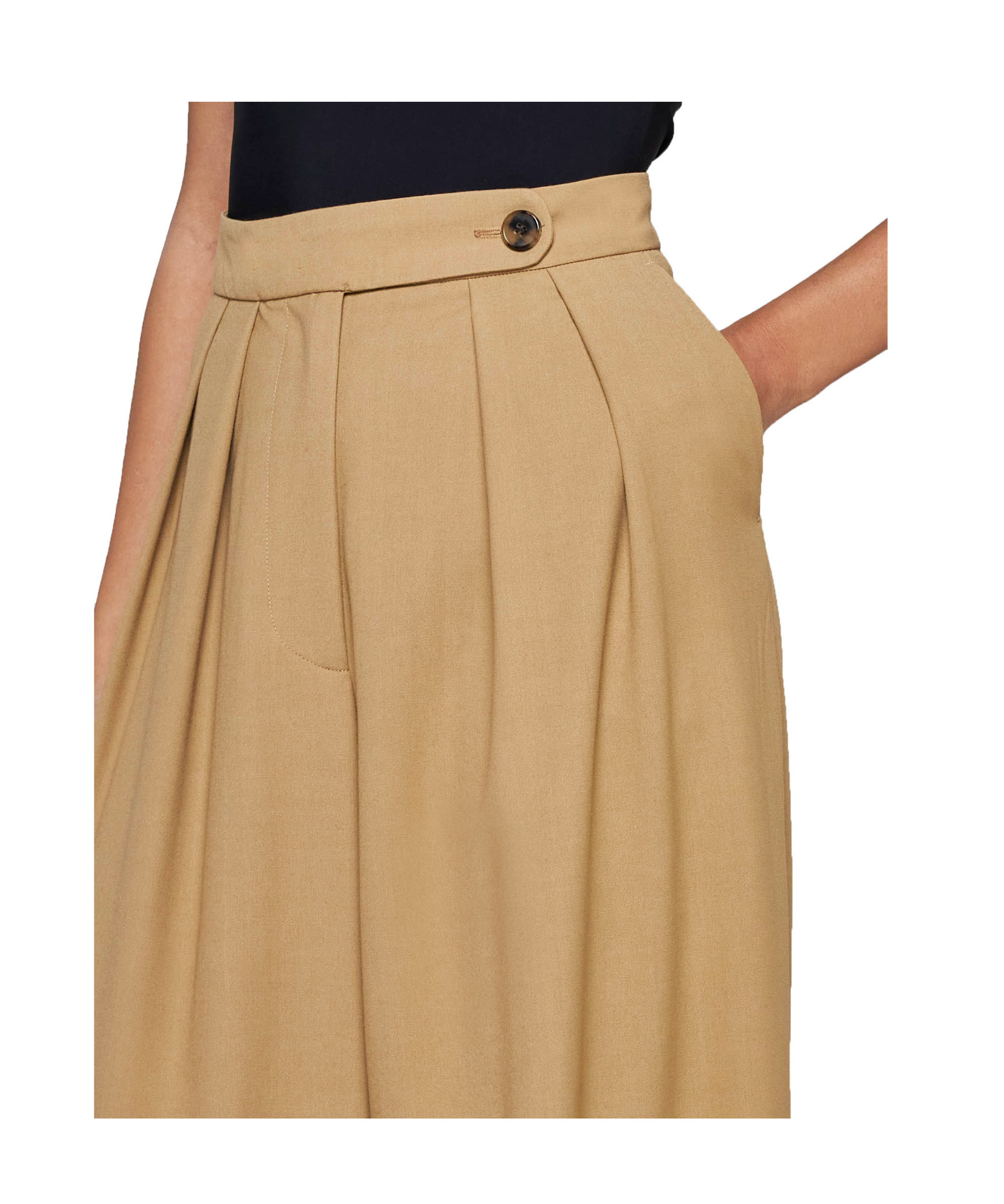 Dries Van Noten Viscose And Wool-blend Trousers In Nude