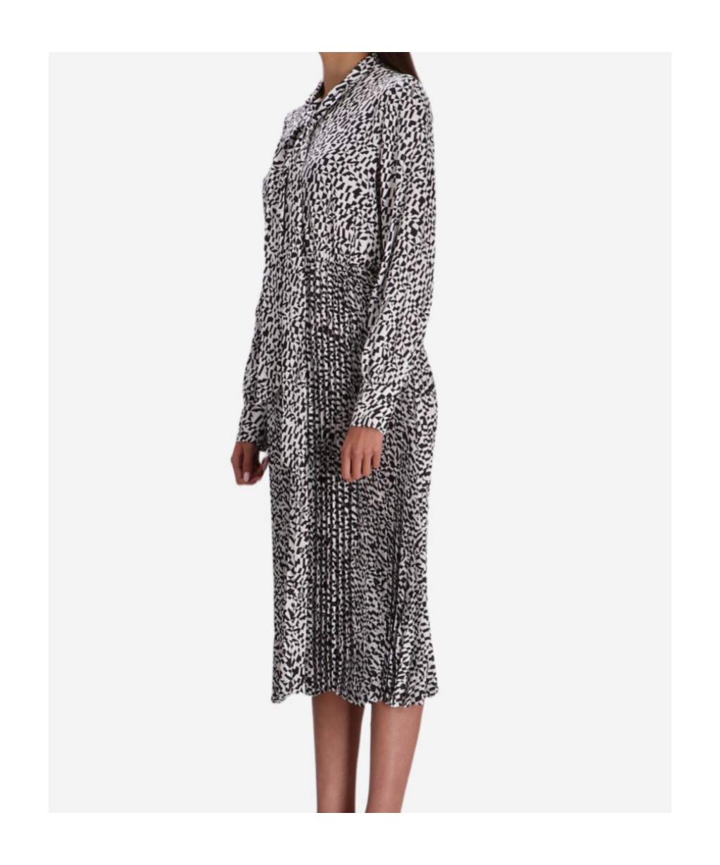 Karl Lagerfeld Geometric-print Midi Dress In Gray