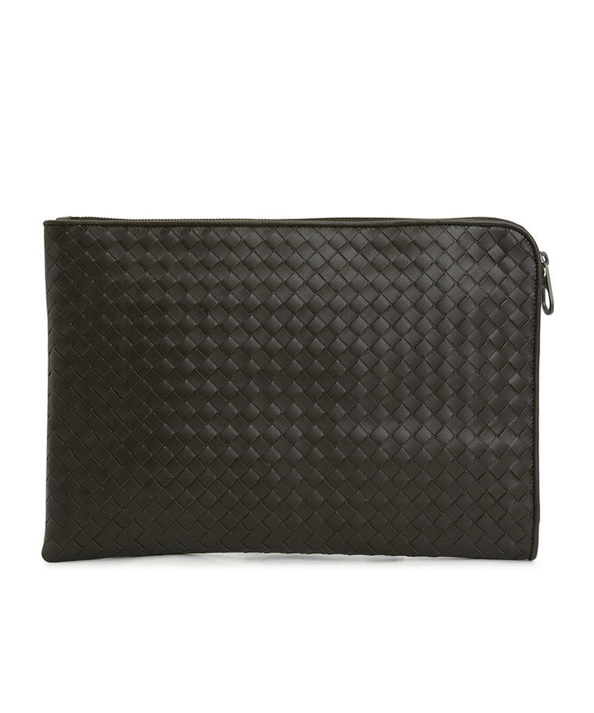 Bottega Veneta Intreciato Briefcase In Black