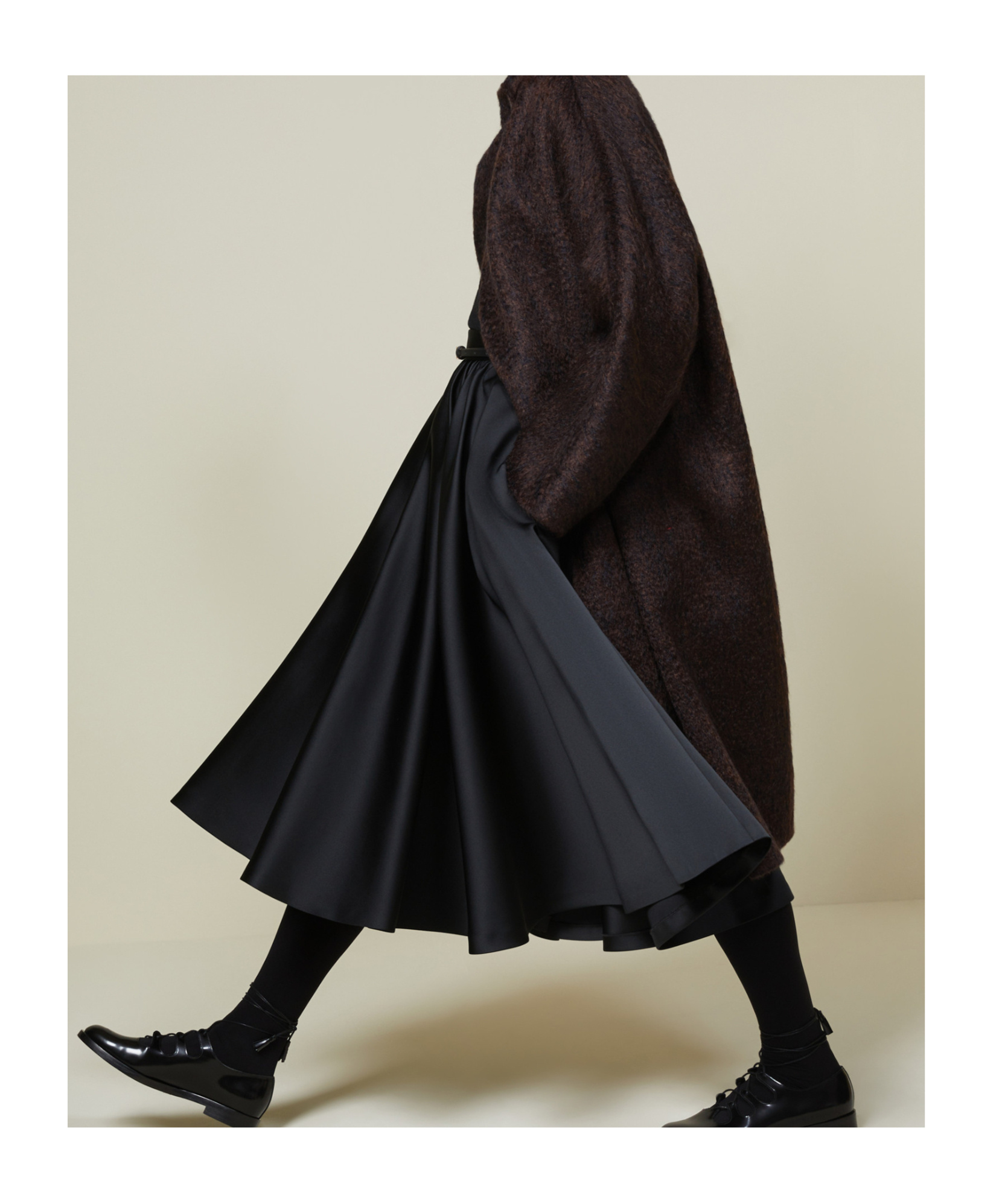 Max Mara Mohair And Zibeline Cashmere Coat In Brown