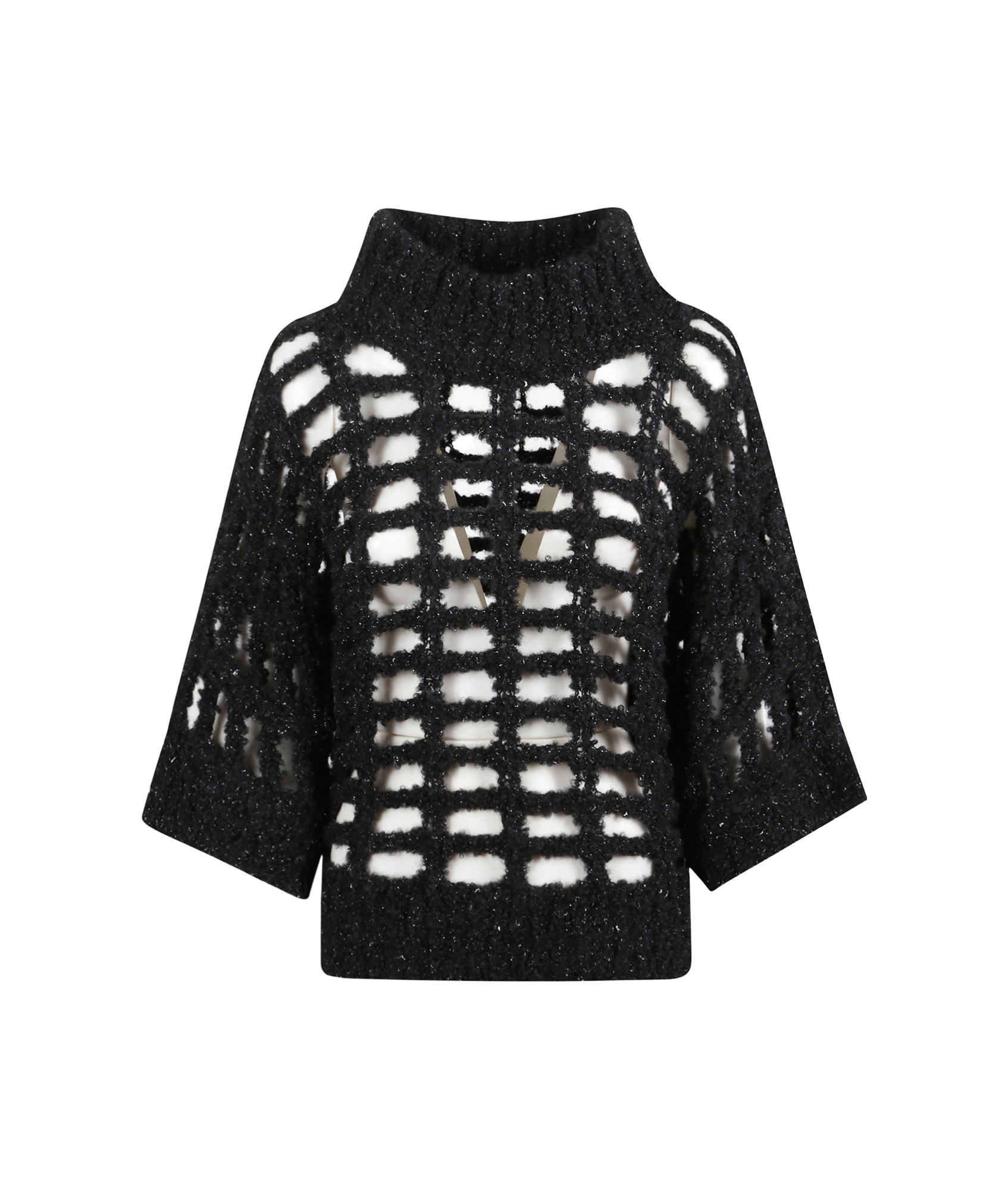 Peserico Hollow Sweater In Black
