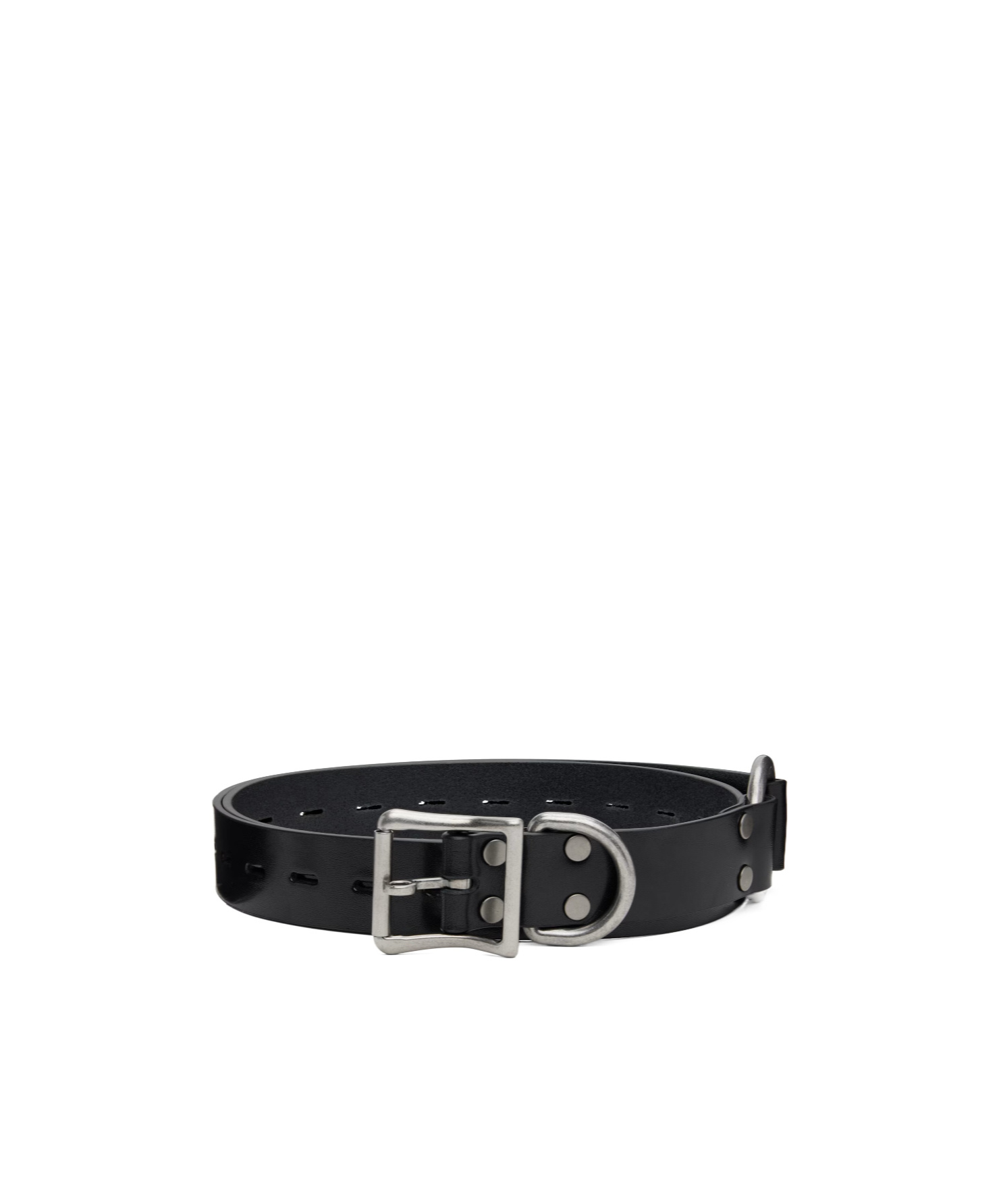 Martine Rose Buckled Leather Belt In Black