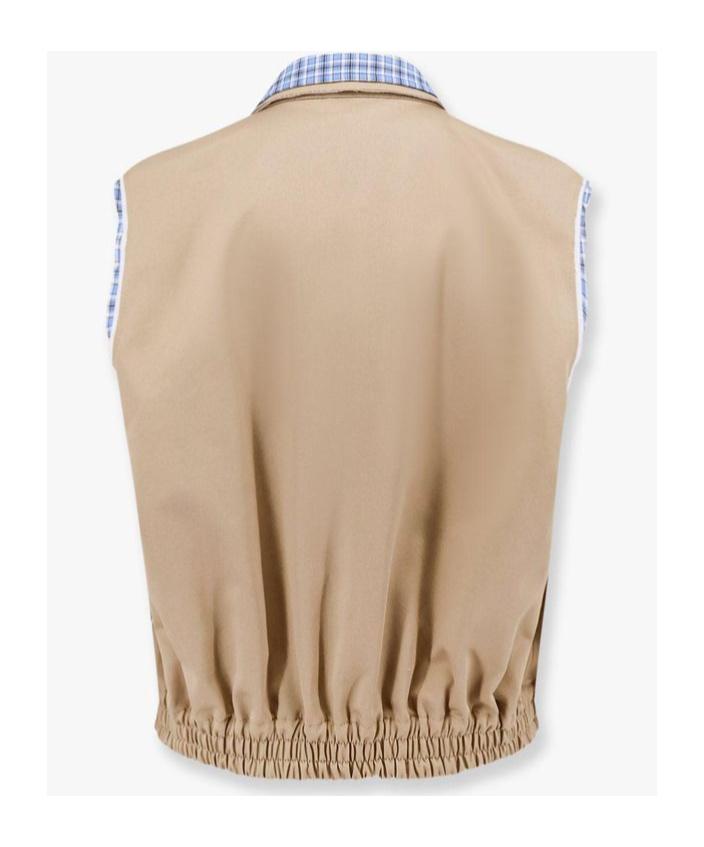 Miu Miu Sleeveless Vest In Gray