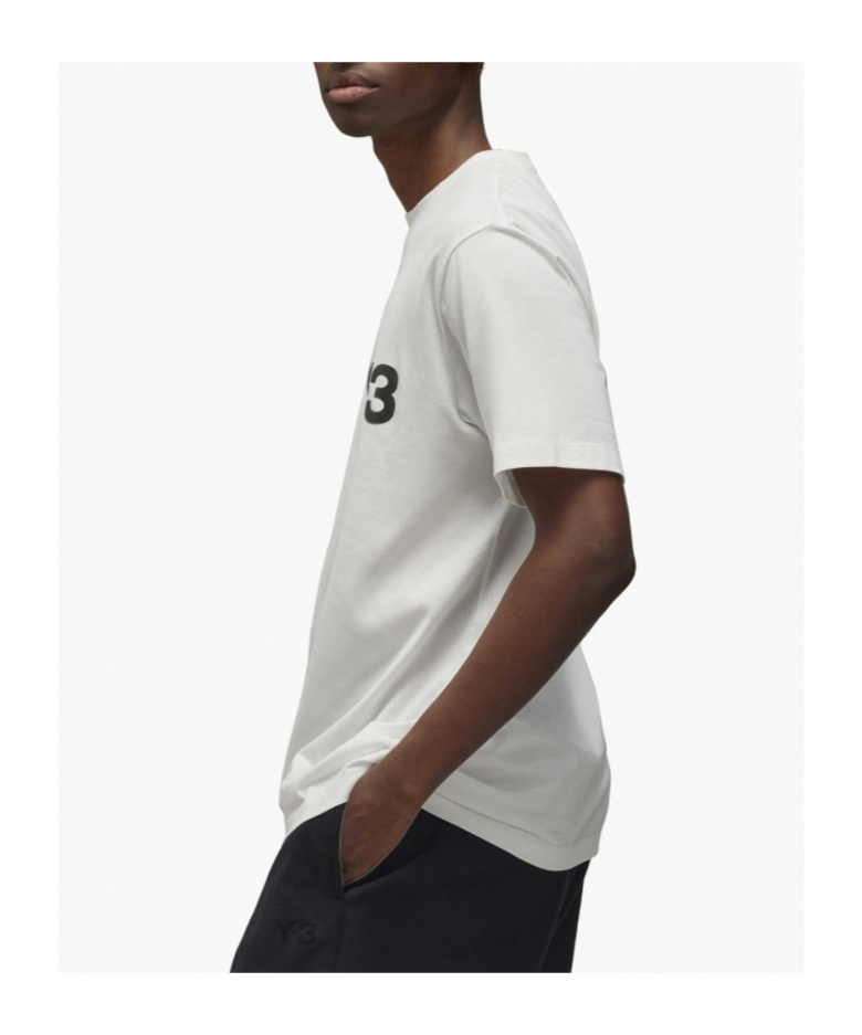Y-3 Logo Tee In White
