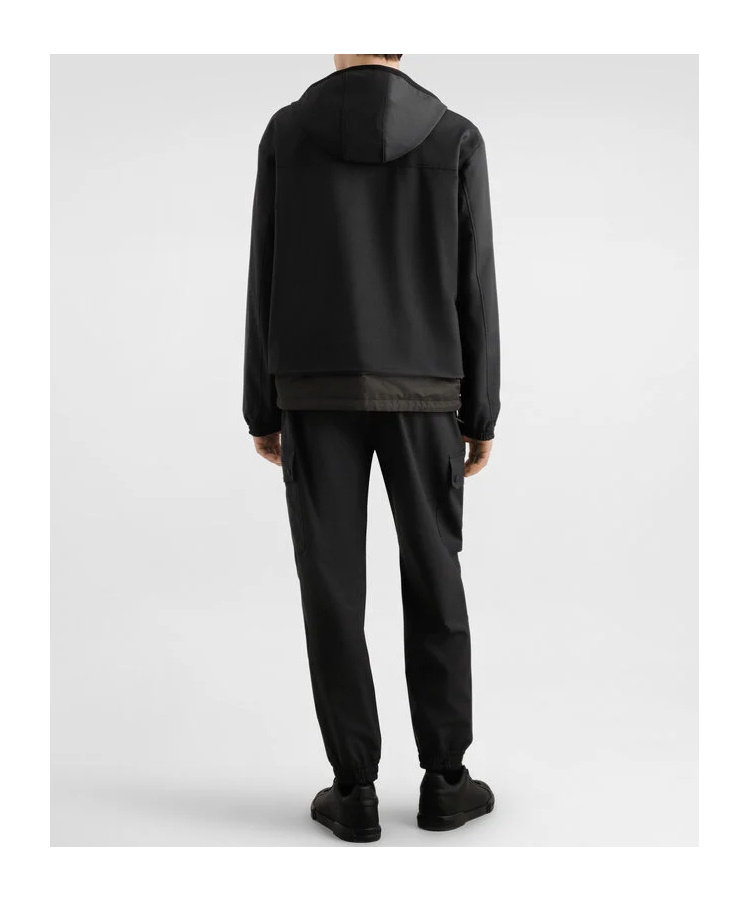 Dolce & Gabbana Technical Jersey Sweatshirt With Branded Tag In Black