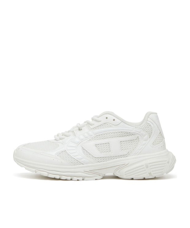 Diesel S-pro-v-dense-mesh Sneakers With Oval D Logo In White