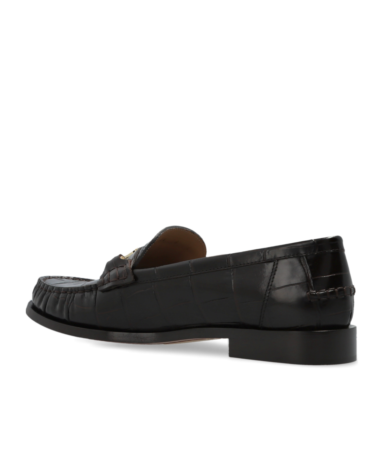 Ferragamo New Vara Embossed Loafers In Black