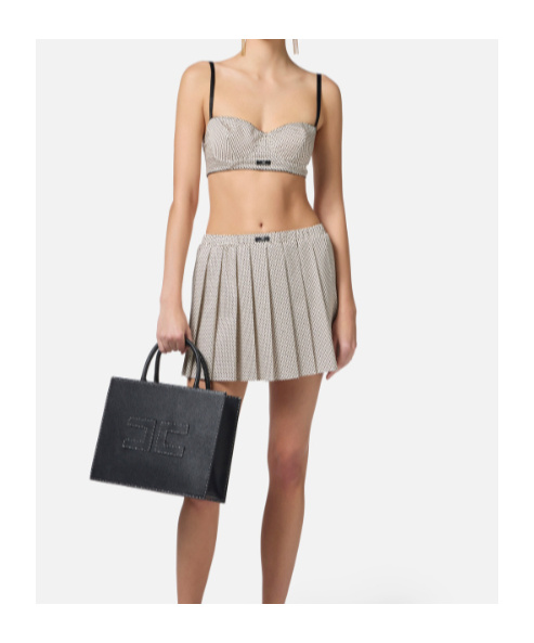 Elisabetta Franchi Polka Dot Print Bra Top In Multi