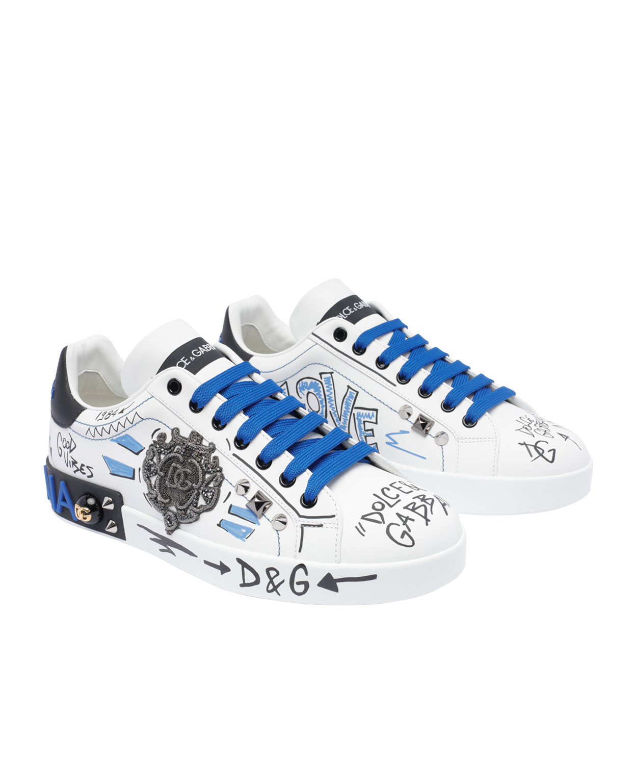 DOLCE & GABBANA LOGO-PRINT SNEAKERS