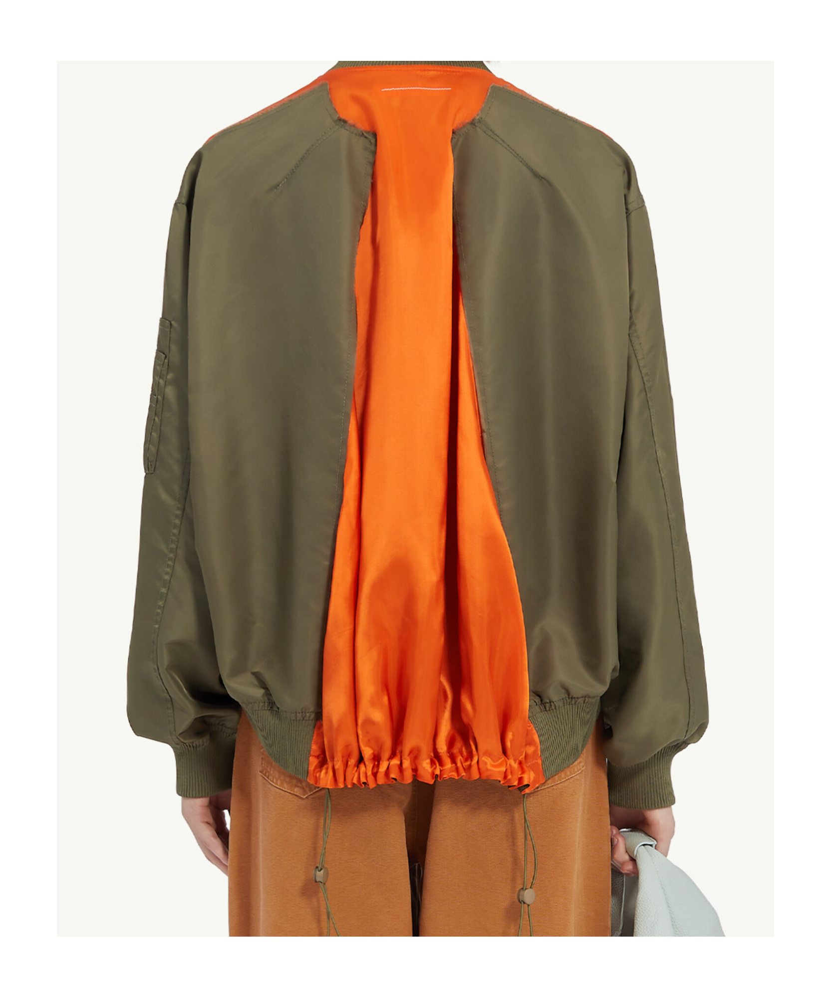 Mm6 Maison Margiela Logo-print Zip-up Jacket In Green