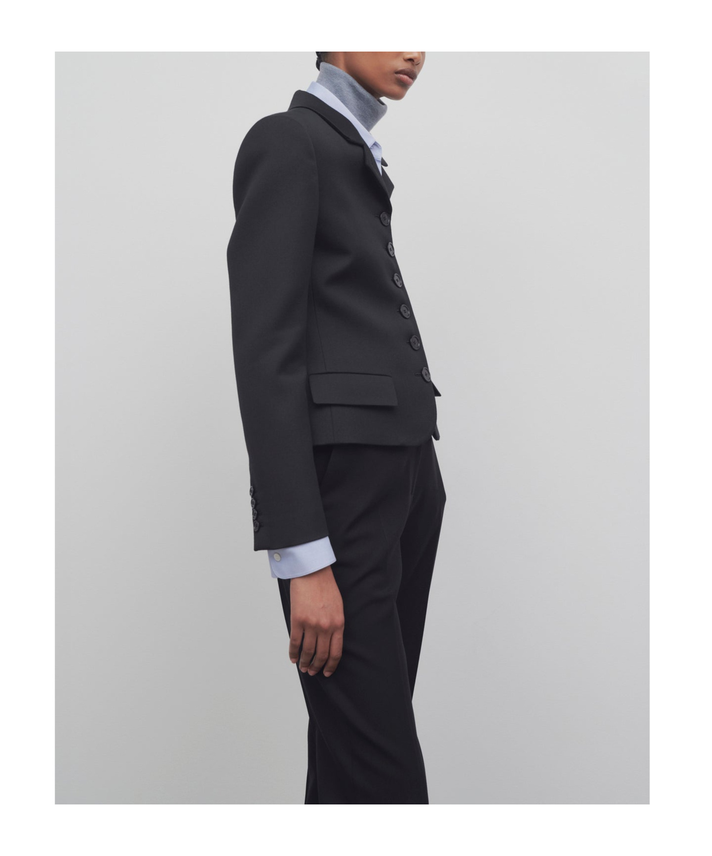 The Row Fletcher Single-breasted Wool Jacket In Black