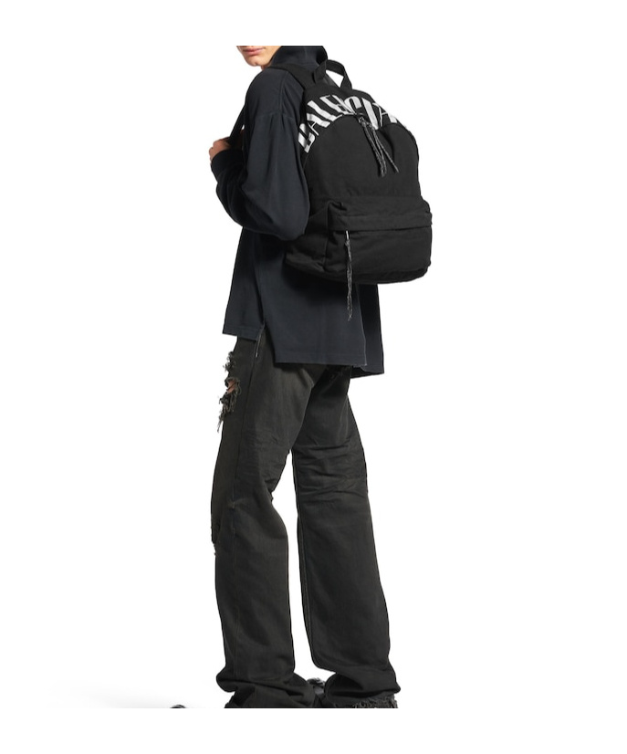 Balenciaga Men's Editor Backpack  In Black/white In Black/white