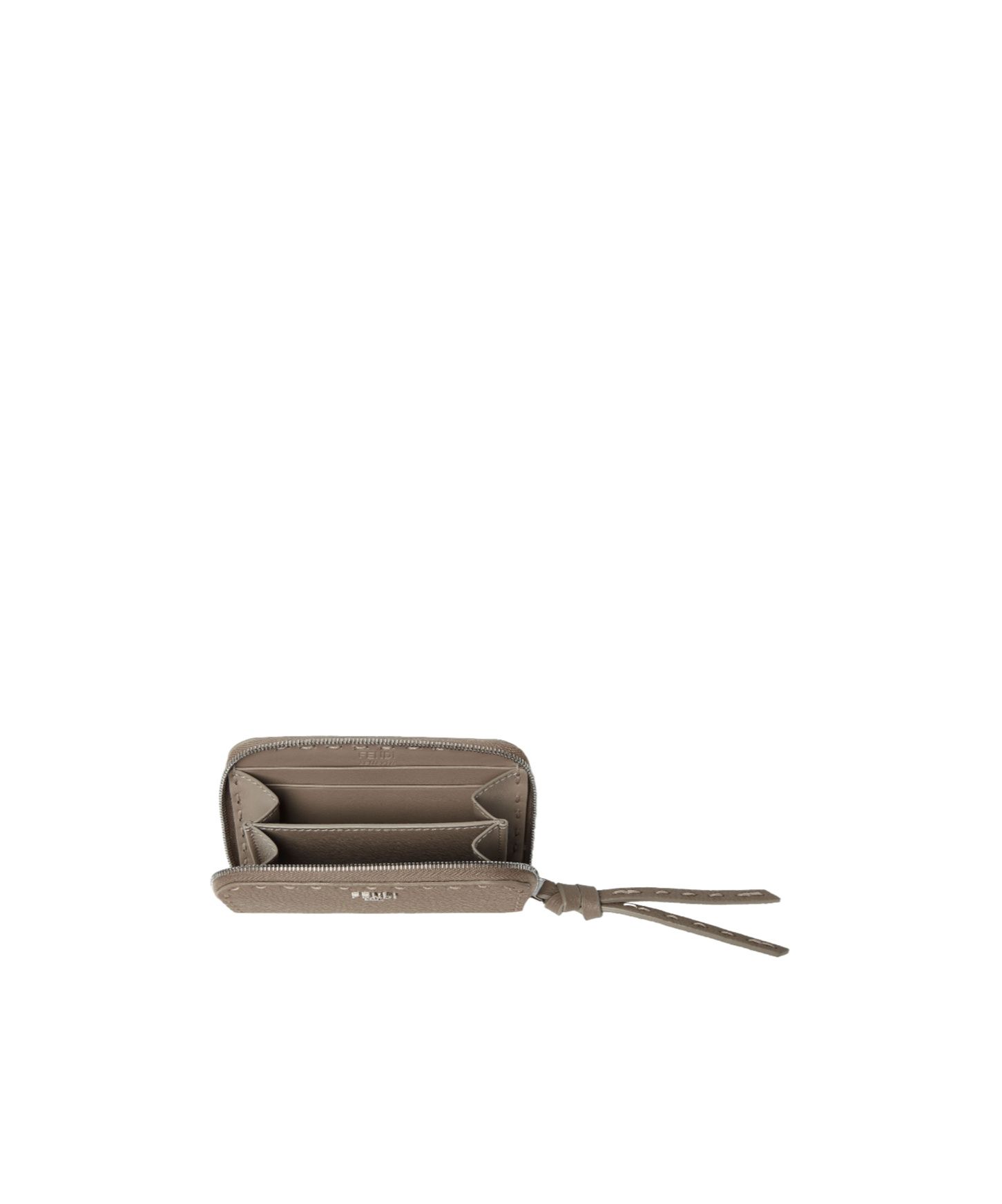 Fendi Zip Around Peekaboo Mini In Light Brown
