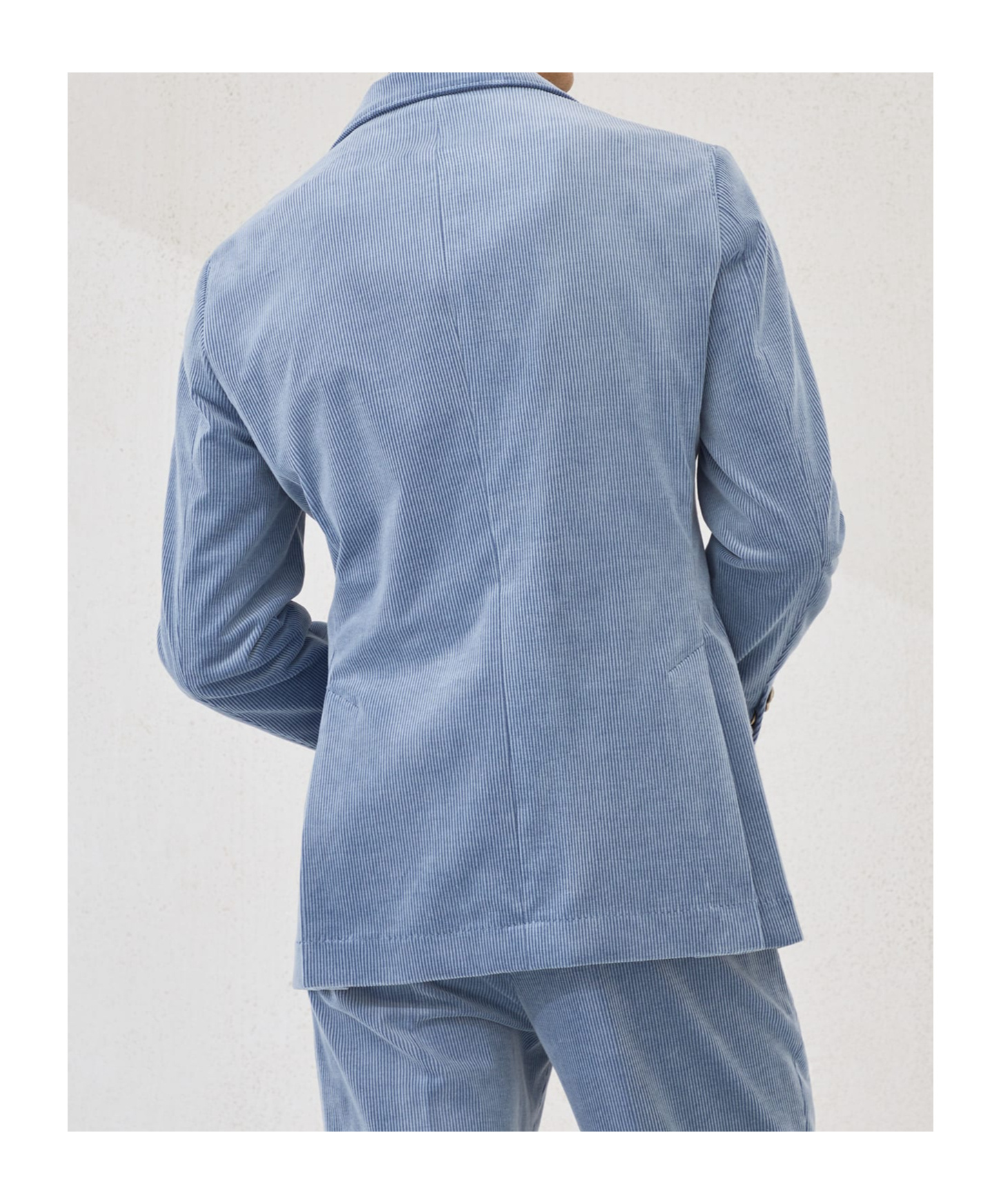 Brunello Cucinelli Corduroy Single-breasted Blazer In Blue