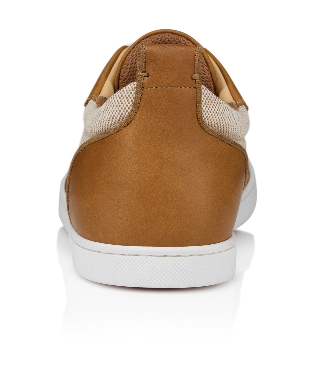 Christian Louboutin Tutti Rui Leather-trimmed Sneakers In Nude