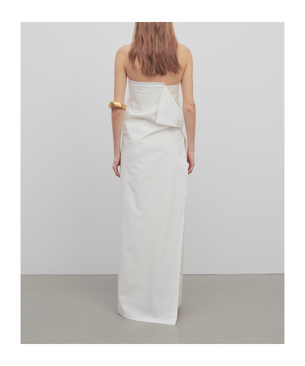 The Row Bernette Strapless Dress In White