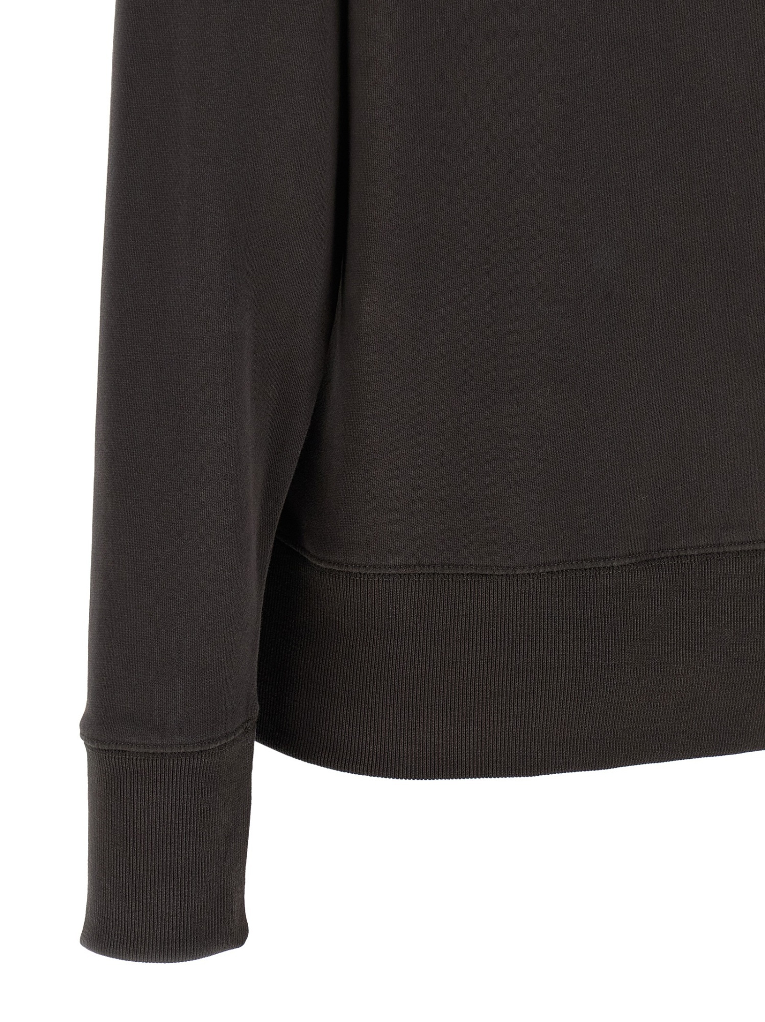 Darkpark Crew Neck Long Sleeve Sweatshirt With Ribbed Cuffs And Hem In Brown