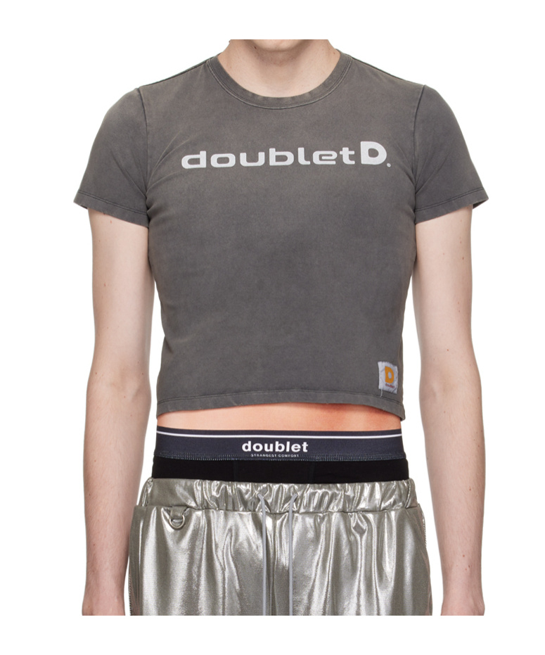 Doublet Print T-shirt In Black