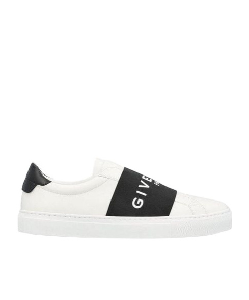 Givenchy Urban Street Sneakers In Leather With Elastic Band In White