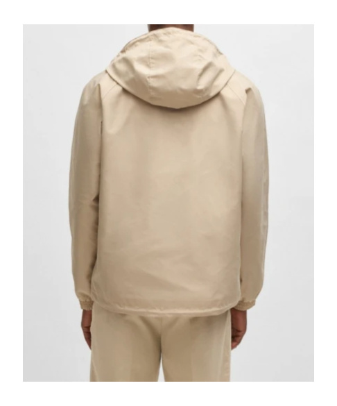 Hugo Boss Hooded Casual Jacket In Nude
