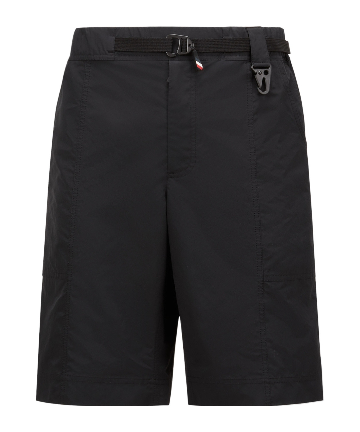 Moncler Day-namic Nylon Bermuda Shorts With Adjustable Drawstring In Black