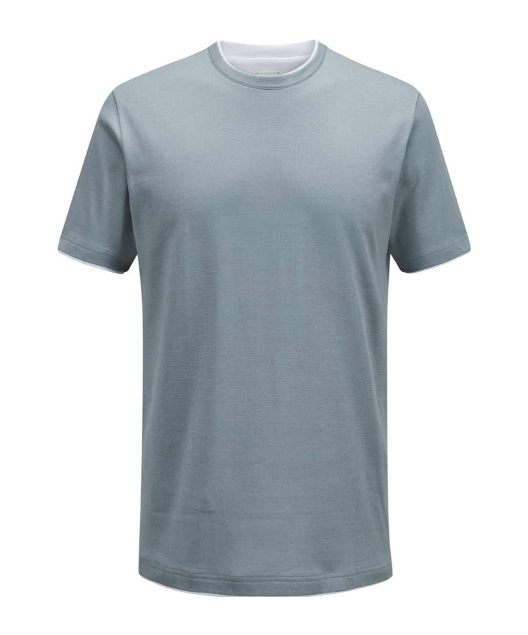 Eleventy Crew-neck Cotton T-shirt In Blue